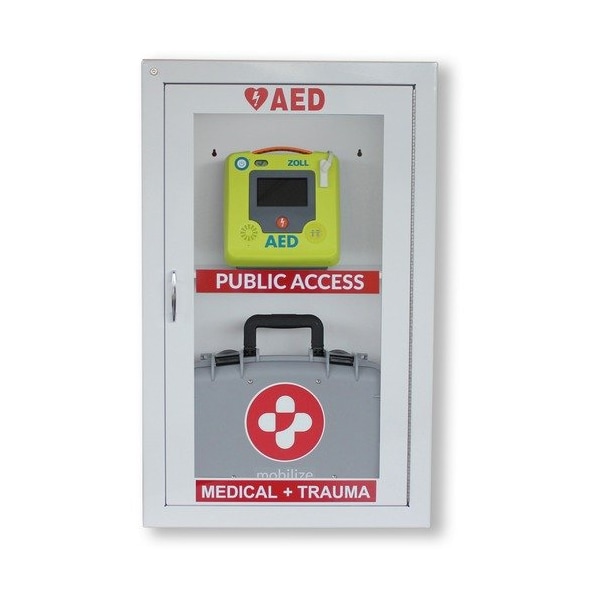 Zoll Medical Cabinet, Alarmed, f/AED/MRS, 22-1/2inx8inx36in, WE/RD ZOL891100048001 - main